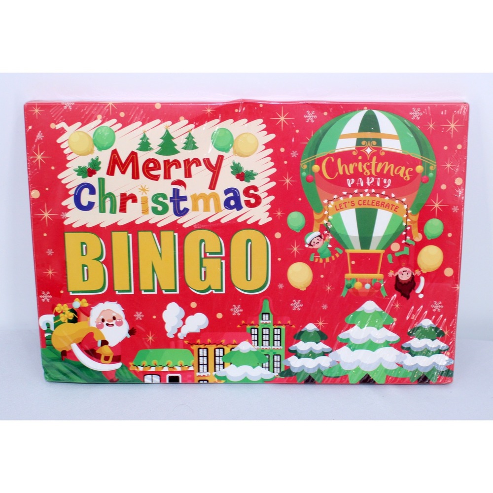 Merry Christmas Bingo Party Game Fun Family Holiday Celebration